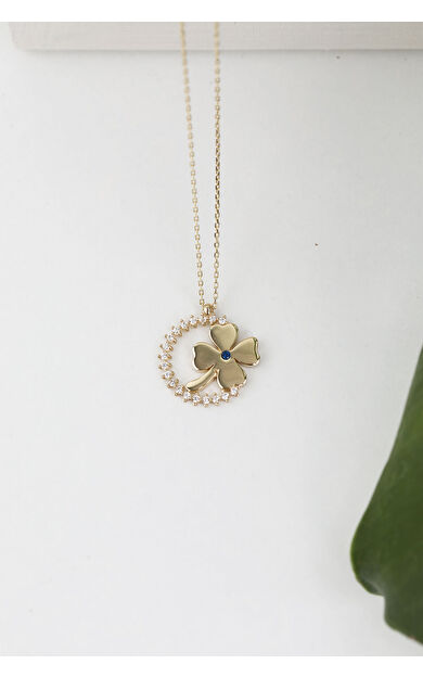 Kolyecik 14 Ayar Altın Yonca Kolye