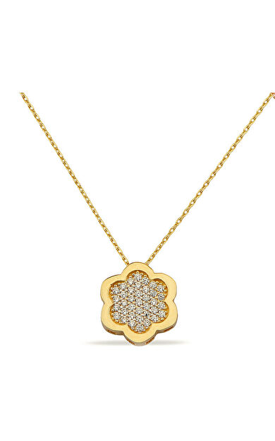 Kolyecik 14 Ayar Altın Yonca Kolye