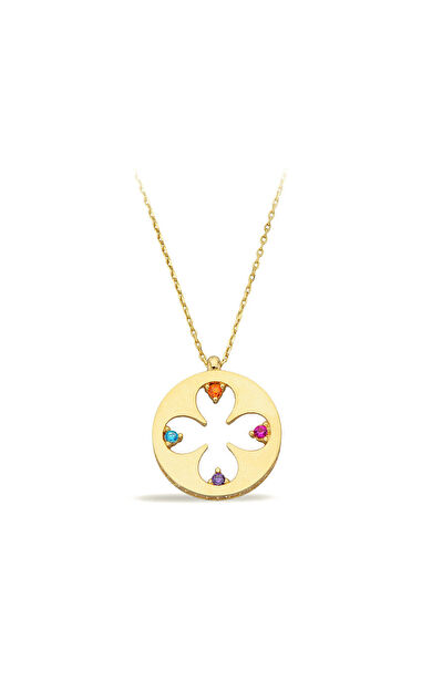 Kolyecik 14 Ayar Altın Yonca Kolye