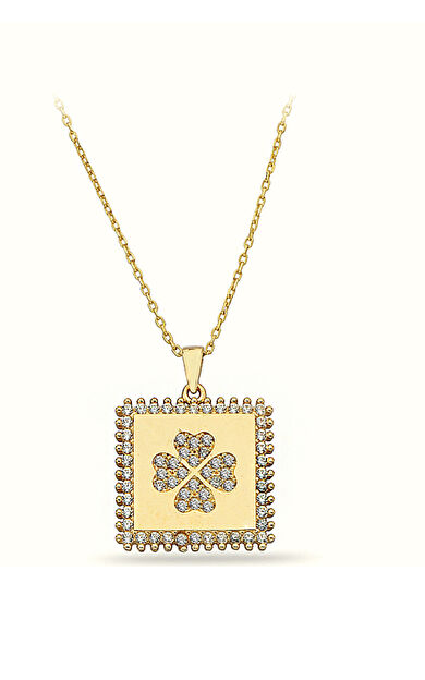 Kolyecik 14 Ayar Altın Yonca Kolye