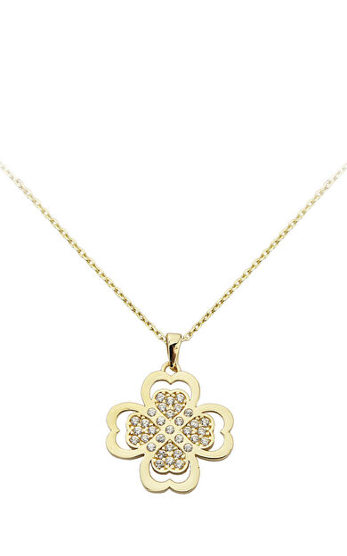 Kolyecik 14 Ayar Altın Yonca Kolye