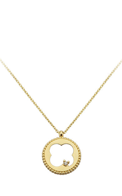 Kolyecik 14 Ayar Altın Yonca Kolye