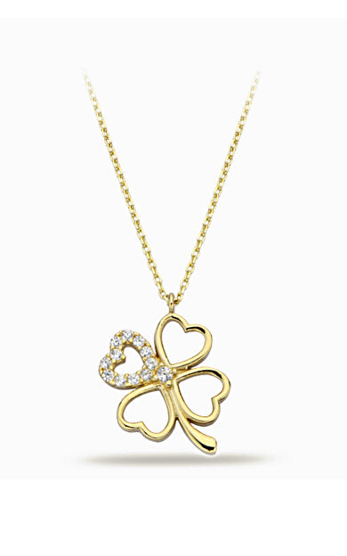 Kolyecik 14 Ayar Altın Yonca Kolye