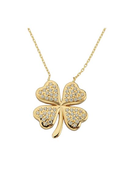 Kolyecik 14 Ayar Altın Yonca Kolye