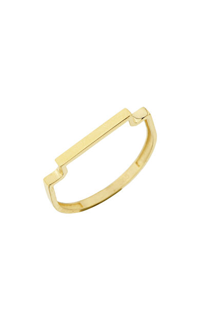 Kolyecik 14 Ayar Altın Çizgi Yüzük