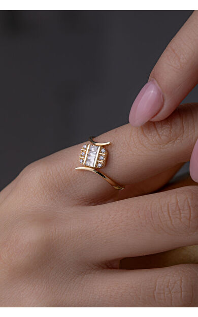 Kolyecik 14 Ayar Altın Baget Yüzük