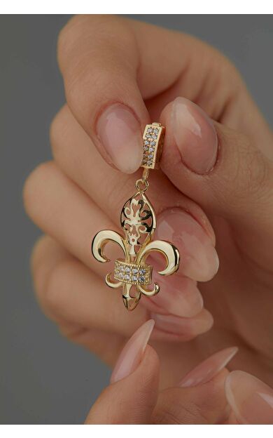 Kolyecik 14 Ayar Altın Zambak Kolye Ucu