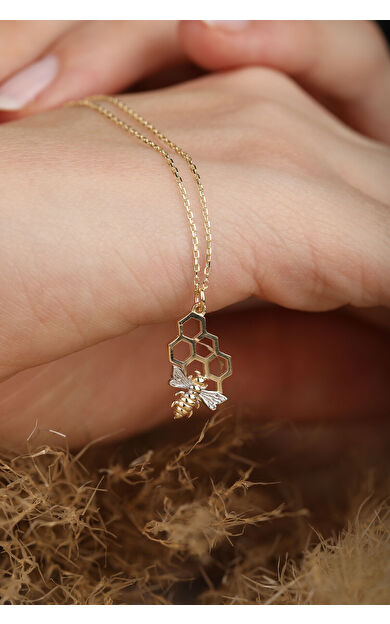 Kolyecik 14 Ayar Altın Arı Kolye