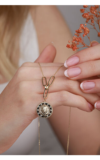 Kolyecik 14 Ayar Altın Aslan Kolye