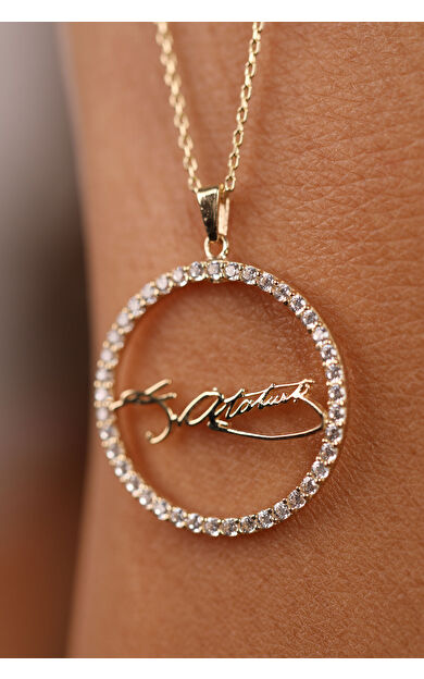 Kolyecik 14 Ayar Altın Atatürk İmza Kolye