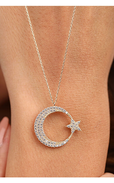 Kolyecik 14 Ayar Altın Ay Yıldız Kolye