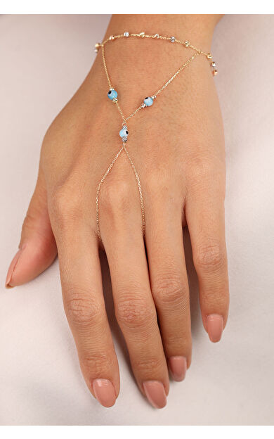 Kolyecik 14 Ayar Altın Boncuk Şahmeran