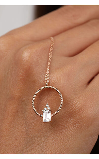 Kolyecik 14 Ayar Altın Burgu Telli Baget Kolye