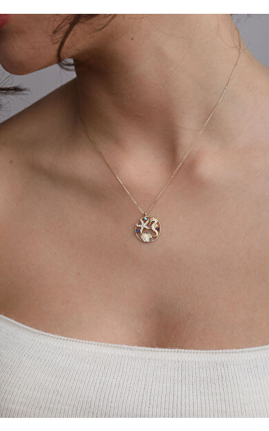 Kolyecik 14 Ayar Altın Okyanus Kolye