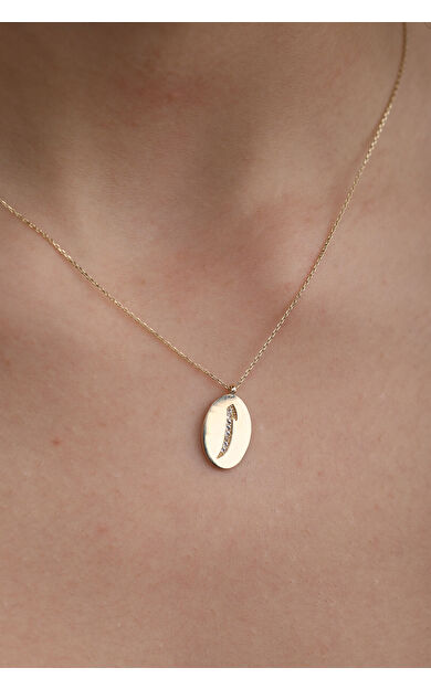 Kolyecik 14 Ayar Altın Elif Kolye