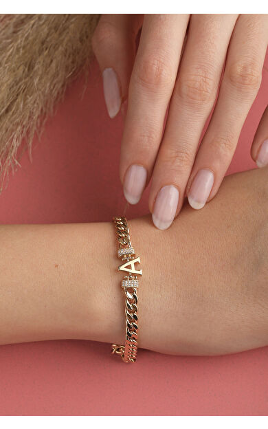 Kolyecik 14 Ayar Altın Gurmet Zincir Harf Bileklik