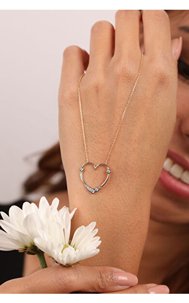 Kolyecik 14 Ayar Altın Kalp Kolye