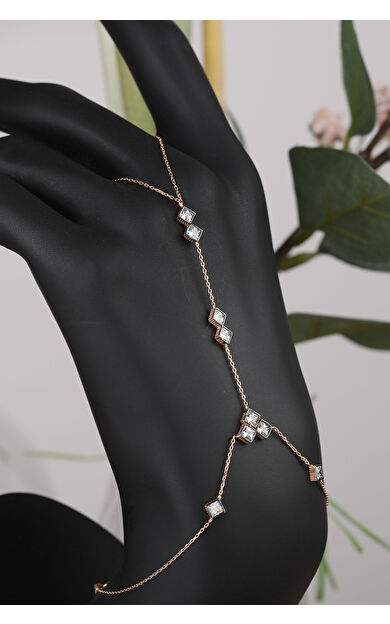 Kolyecik 14 Ayar Altın Kare Taşlı Şahmeran