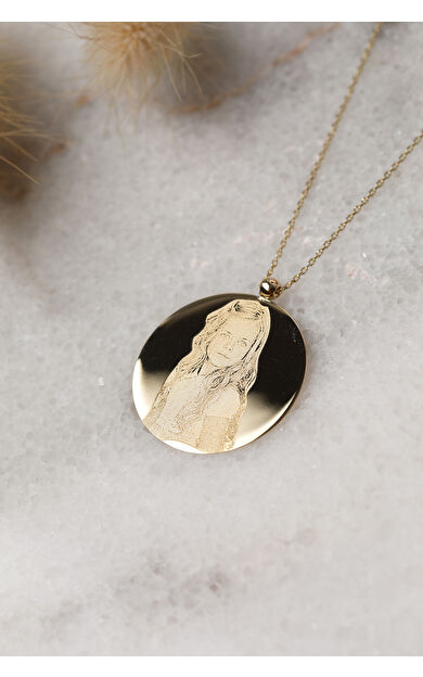 Kolyecik 14 Ayar Altın Plaka Kolye