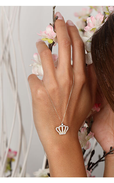 Kolyecik 14 Ayar Altın Kral Tacı Kolye