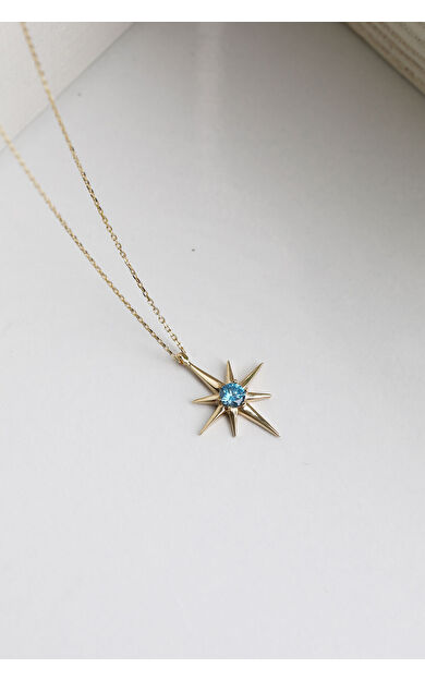 Kolyecik 14 Ayar Altın Kutup Yıldızı Kolye