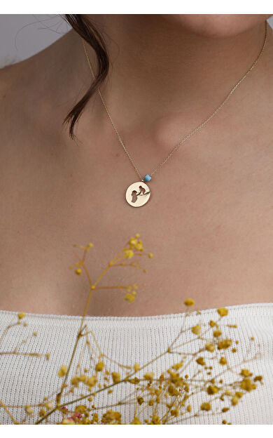 Kolyecik 14 Ayar Altın Plaka Anne Çocuk Kolye