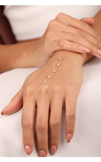 Kolyecik 14 Ayar Altın Şeker Taşlı Şahmeran