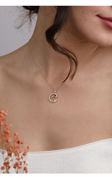 Kolyecik 14 Ayar Altın Yunus Kolye