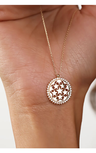 Kolyecik 14 Ayar Altın Yıldız Yumağı Kolye