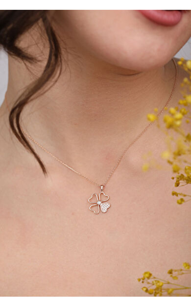 Kolyecik 14 Ayar Altın Yonca Kolye