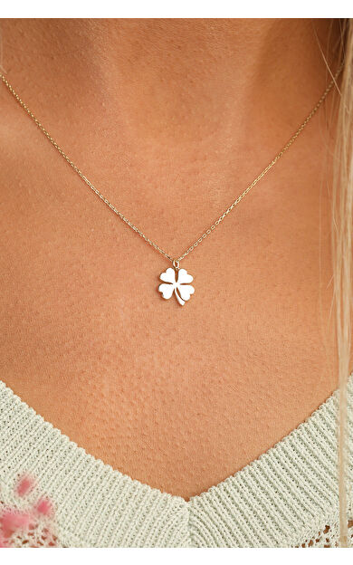 Kolyecik 14 Ayar Altın Yonca Kolye