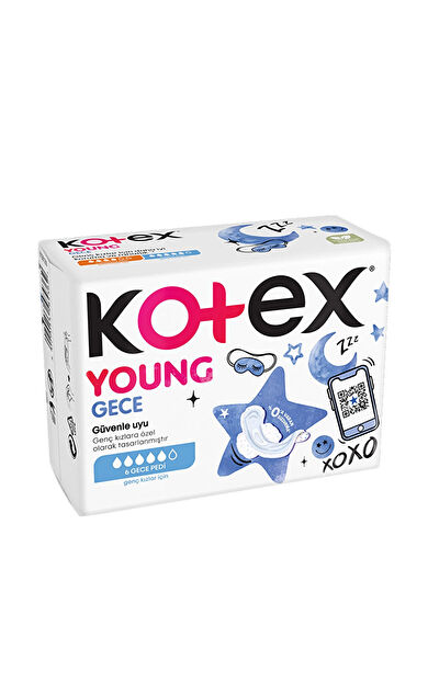Kotex Young Tekli Paket Gece Ped 6'Lı