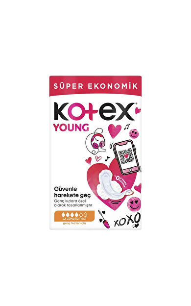 Kotex Young Quadro Gündüz Ped 22'Li