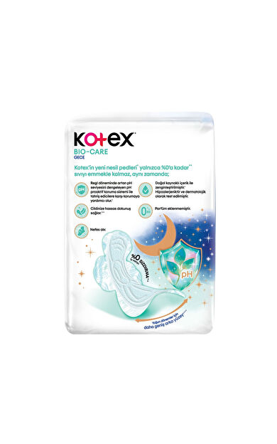 Kotex Bio-Care Quadro Hijyenik Ped Gece 14'lü
