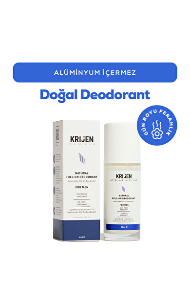 Ud Ağacı & Bergamot Erkek Roll-On Deodorant | Alüminyum İçermez + %100 Bitkisel