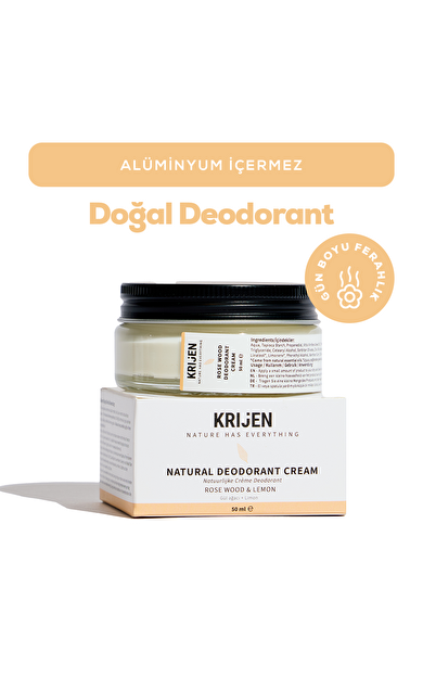 Gül Ağacı & Limon Krem Deodorant | Alüminyum İçermez + %100 Bitkisel