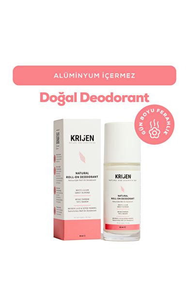 Beyaz Zambak & Tatlı Badem Roll-On Deodorant | Alüminyum İçermez + %100 Bitkisel