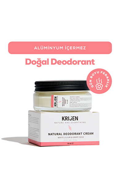 Beyaz Zambak & Üzüm Çekirdeği Krem Deodorant |  Alüminyum İçermez + %100 Bitkisel