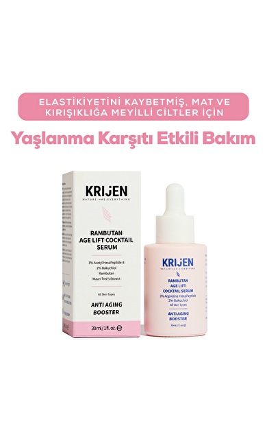 Rambutan Age Lift Yaşlanma Karşıtı Cocktail Serum | Bitkisel Retinol + Acetyl Hexapeptide-8 + Kolajen Destekleyici