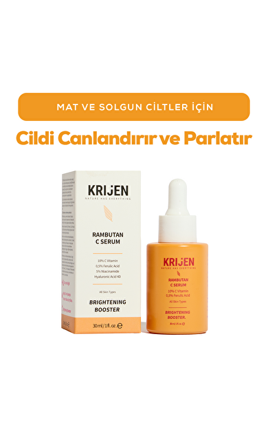 Rambutan C Vitamin & Ferulik Asit Canlandırıcı Serum | Bitkisel Retinol + Hyaluronik Asit