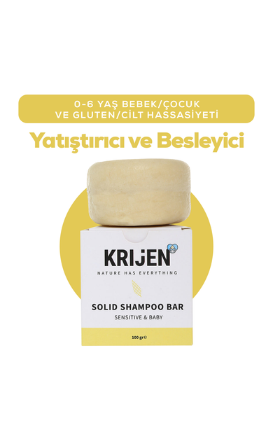 Hassas Cilt &amp; Bebek Katı Şampuanı 100 Gr | Aynısefa Yağı + Papatya Özü + Zeytinyağı