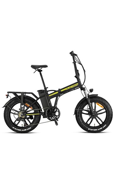 Kron Zuma 20 Jant 7 Vites H.Disk Elektrikli Katlanır Bisiklet Siyah Neon Sarı