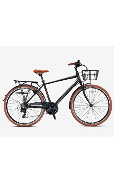 Kron Cx 100 - 26" City Bike - Man - 17' - 21 Vites - V.b. - Mat Siyah-gri/kahverengi