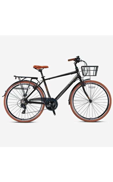 Kron CX 100 26" Jant Şehir Bisikleti Man 17' Kadro 21 Vites V-Fren Mat Siyah Gri Kahverengi
