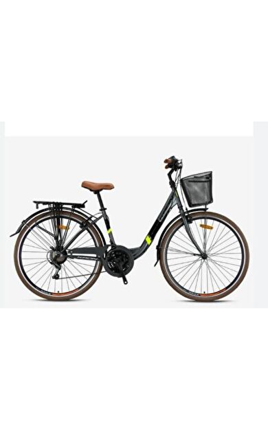 Kron Tetra 3.0 - 26 City Bike - 15' - 21 Vites - V.b. - Mat Füme-siyah/neon Sarı