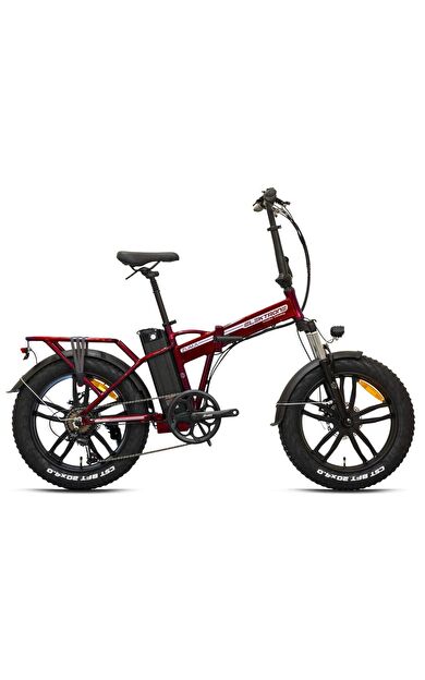 Kron Elektrone Zuma 20 Jant 7 Vites H.Disk Elektrikli Katlanır Bisiklet Kırmızı Siyah