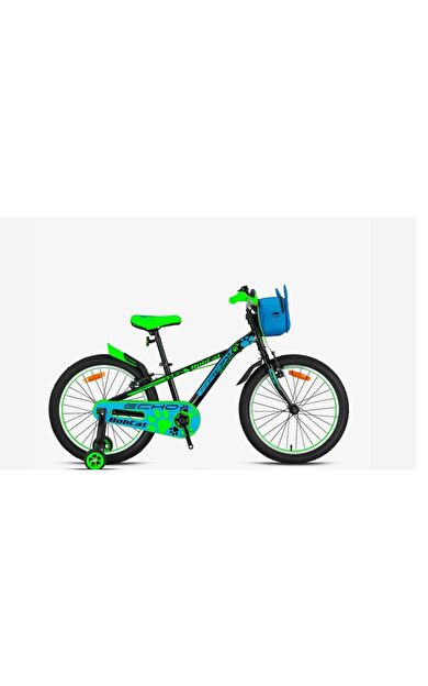 Kron BOBCAT 20 Jant Vitessiz V-Fren Çantalı Çocuk Bisikleti Siyah Mavi Yeşil