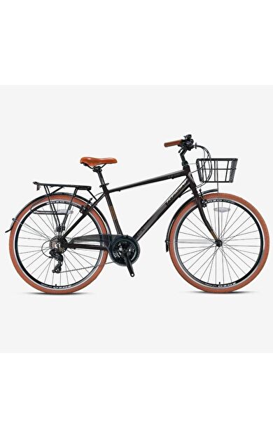 Kron CX 100 26" Jant Şehir Bisikleti Man 17' Kadro 21 Vites V-Fren Mat Siyah Gri Kahverengi