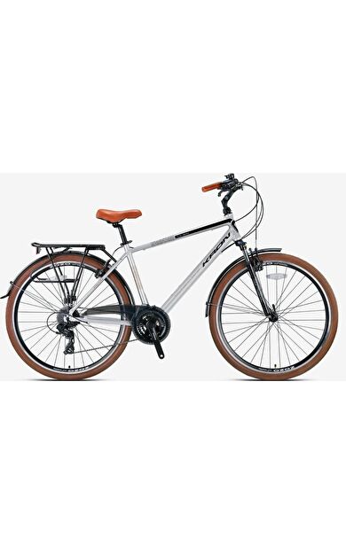 Kron CX 300 Man 28" Jant Şehir Bisikleti 24 Vites V-Fren 18 Kadro Gri Kahverengi