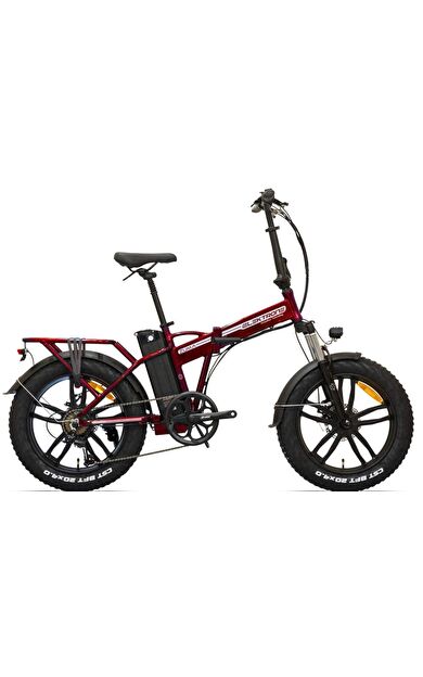 Kron Elektrone Zuma 20 Jant Hidrolik Fren Katlanabilir 36 V 350 Watt Elektrikli Bisiklet Kırmızı